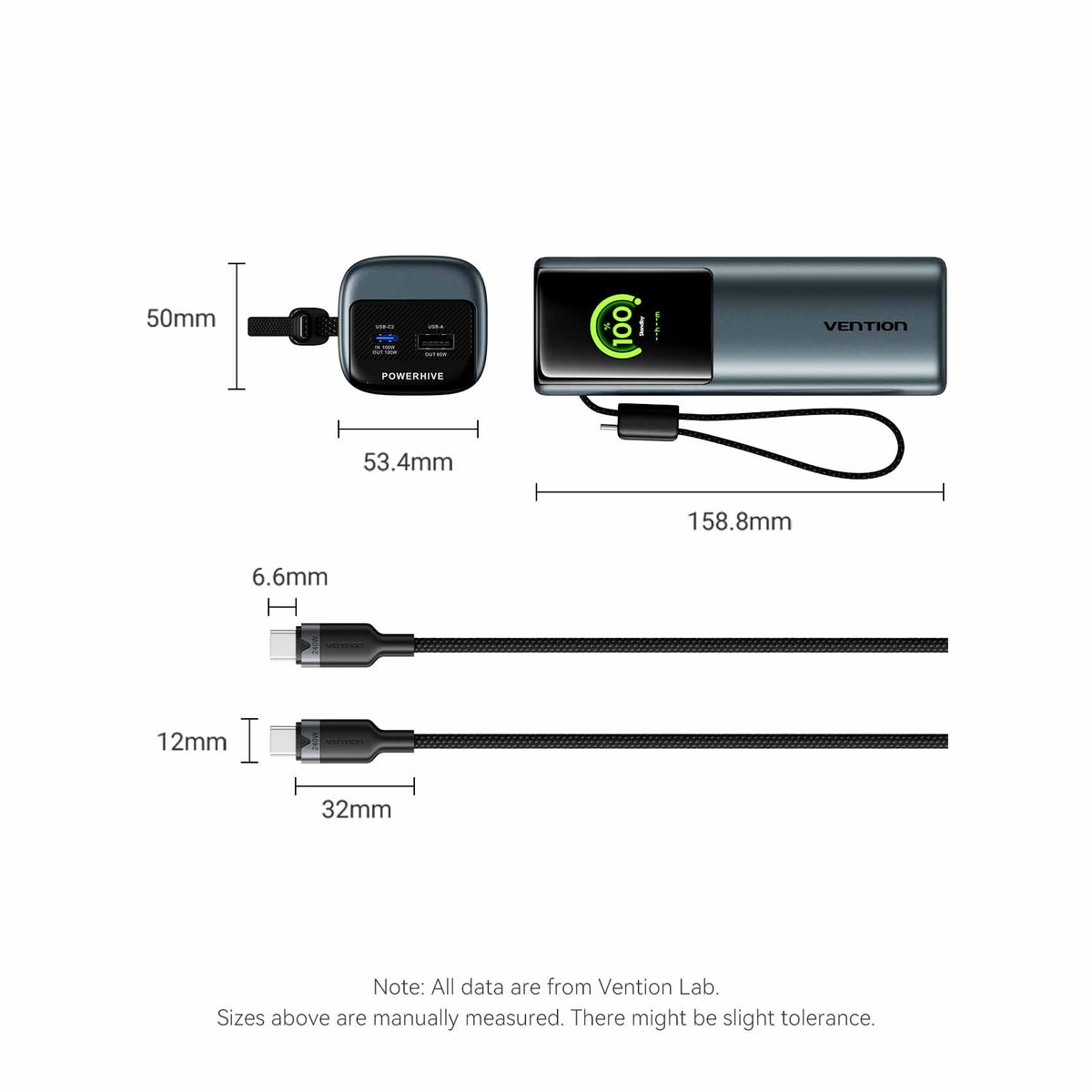Vention 27000mAh Power Bank 200W