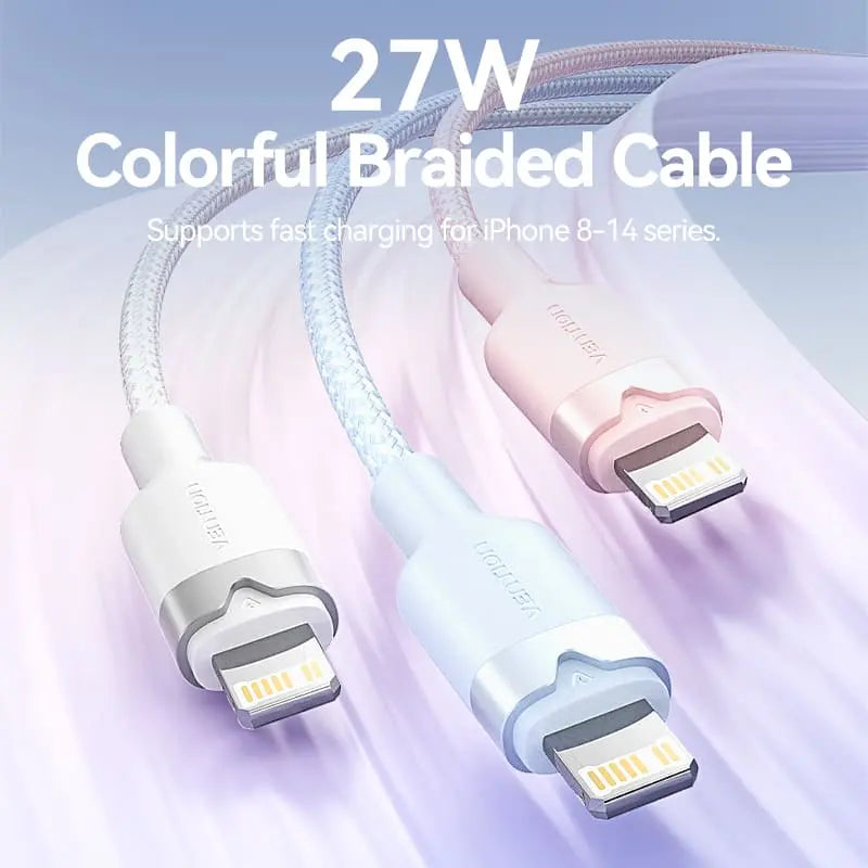 Vention USB 2.0 Type-C Male to Lightning Male 3A Cable Aluminum Alloy Type