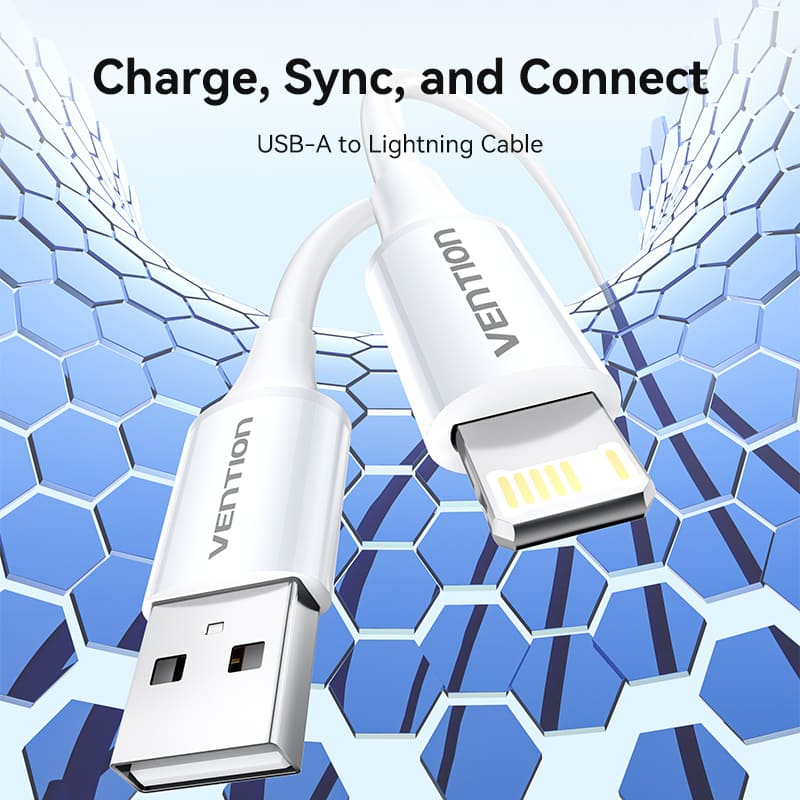 Vention USB 2.0 Type-A Male to Lightning Male 2.4A Cable