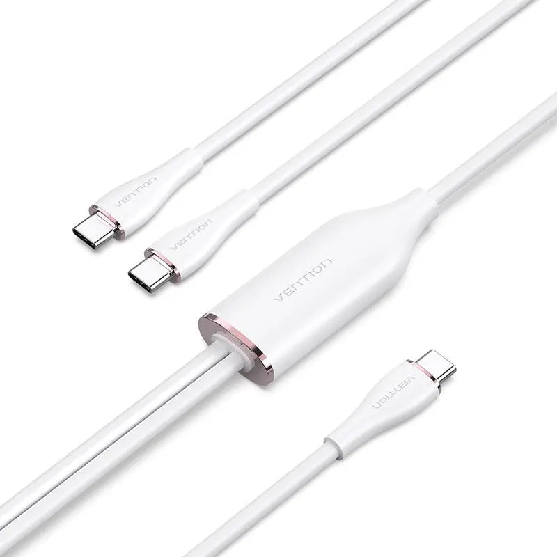 Vention USB 2.0 Type-C Male to 2 Type-C Male 5A Cable Silicone Type