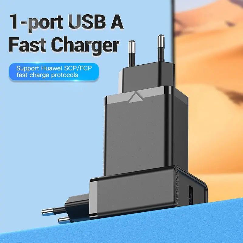 Vention 1-Port USB Wall Charger 22.5W EU-Plug