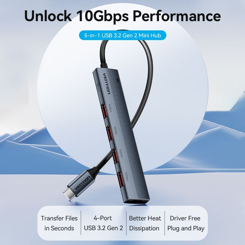 Vention 5-in-1 USB-C Mini Hub