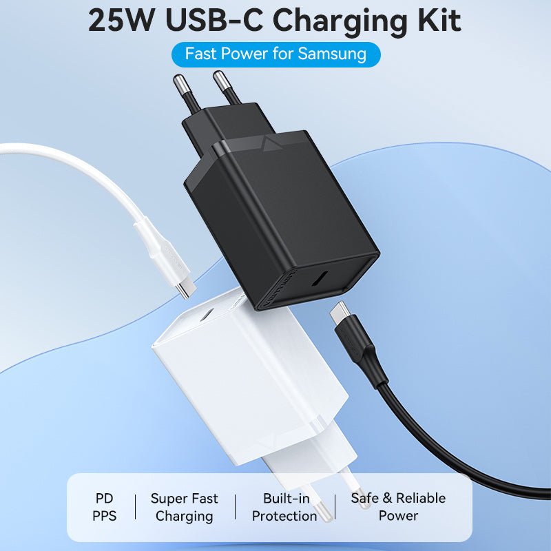 Vention 1-Port USB-C Wall Charger 25W EU-Plug