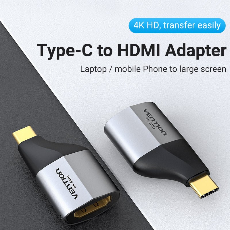 Vention type-C to HDMI Adapter Gray Aluminum Alloy Type