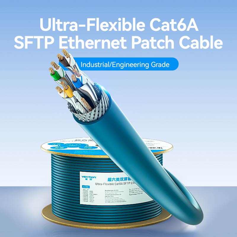 Vention Ultra-Flexible Cat6A SFTP Ethernet Patch Cable