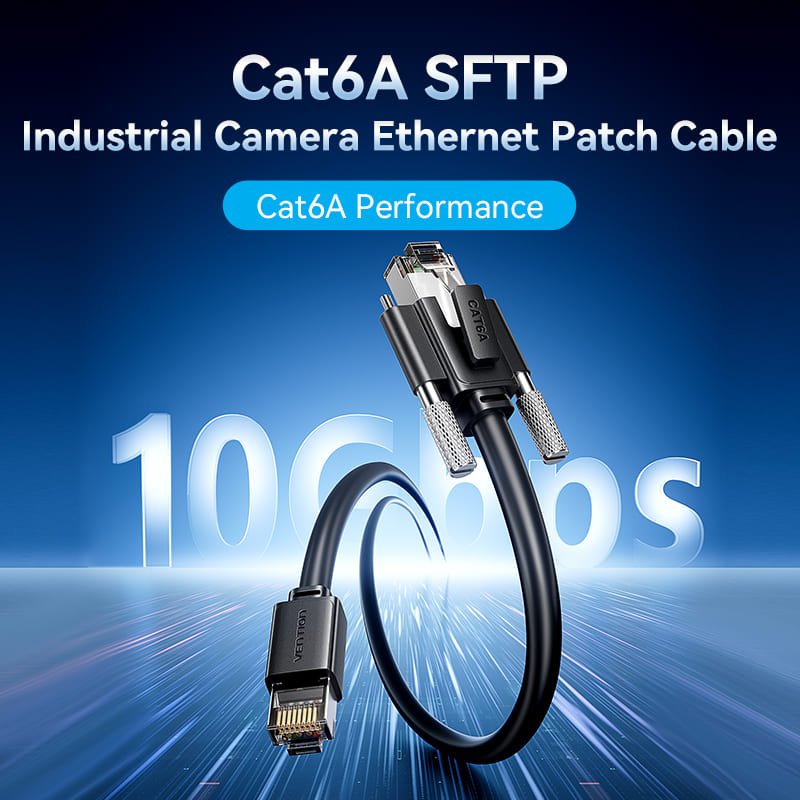 Vention Cat6A SFTP Industrial Camera Ethernet Patch Cable