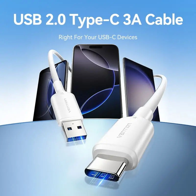 Vention USB 2.0 A Male to C Male 3A Cable PVC Type