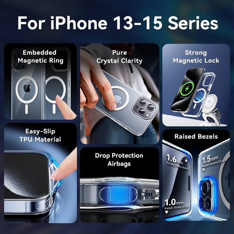Vention Concise Impact Case for iPhone 13 with MagSafe Transparent