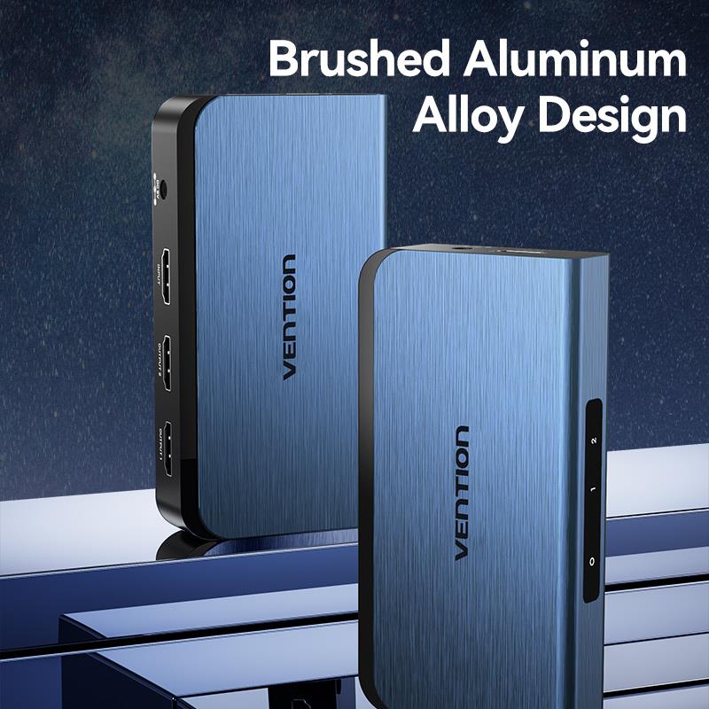 Vention 1 In 2 Out HDMI™ Splitter Blue Aluminum Alloy Type EU Standard