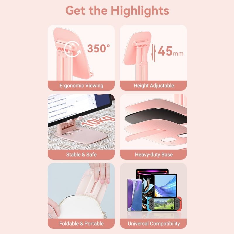 Vention Height Adjustable Tablet Stand for Desk Aluminum Alloy Type