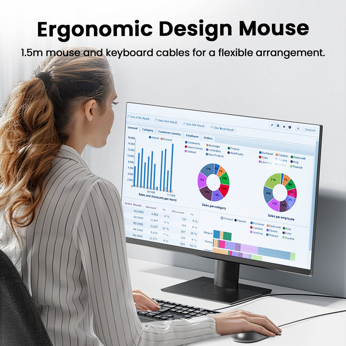 Wireless Keyboard and Mouse Combo