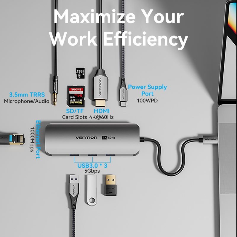 Vention 9-in-1 USB-C Docking Station