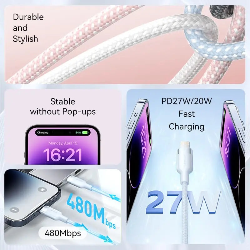 Vention USB 2.0 Type-C Male to Lightning Male 3A Cable Aluminum Alloy Type