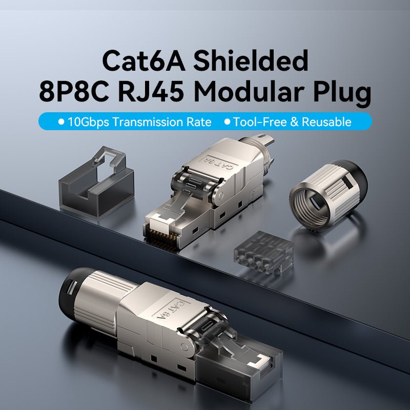 Vention Cat6A Shielded Toolless 8P8C RJ45 Modular Plug