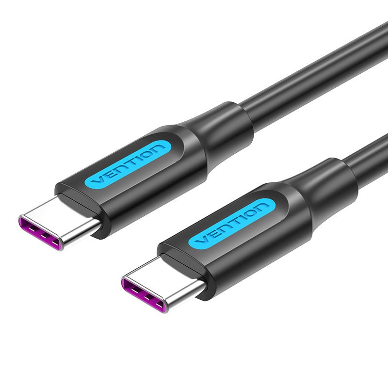 Vention USB 2.0 C Male to C Male 5A Cable Black PVC Type