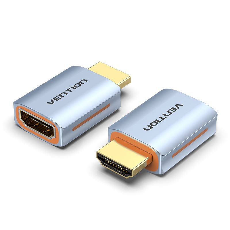 Vention HDMI™ Male to Female 8K Adapter Gray Aluminum Alloy Type