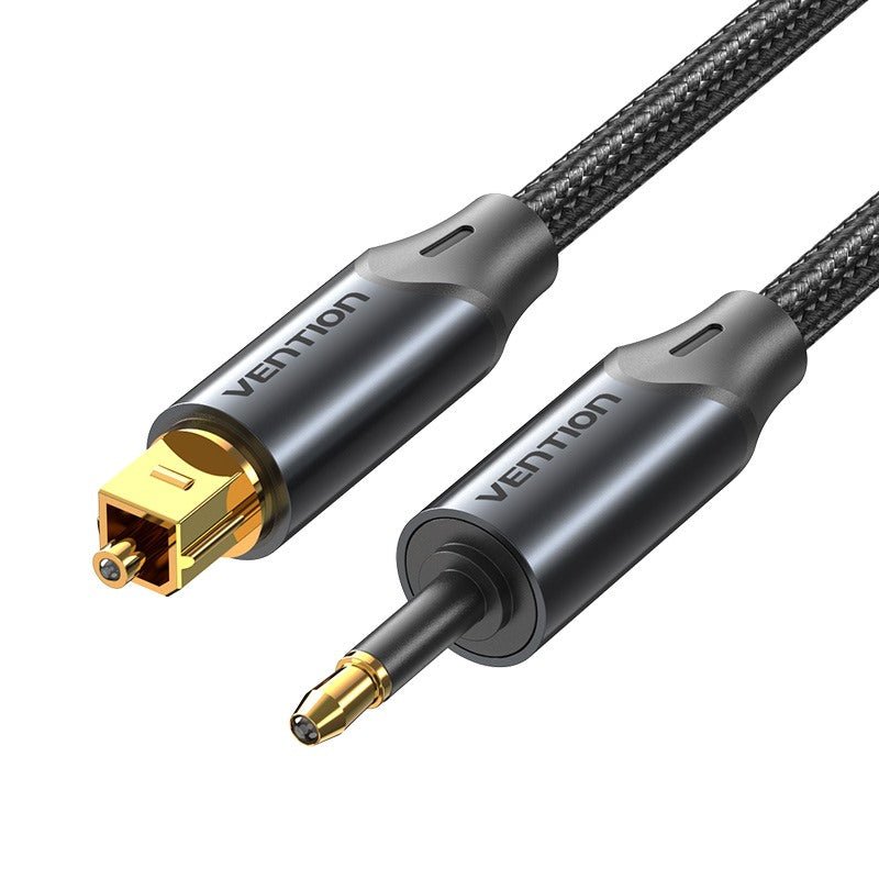 Vention Toslink to Mini Toslink Optical Audio Cable 0.5/1/1.5/2/3/5/10M Black Aluminum Alloy Type