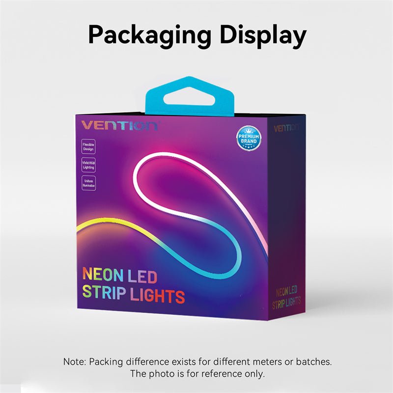 Vention Silicone Neon LED Strip Lights with IR Remote and USB 5V Power Supply
