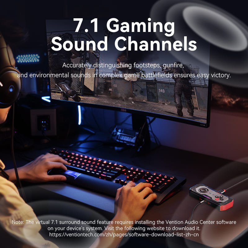 Vention Gaming Audio Amplifier Black