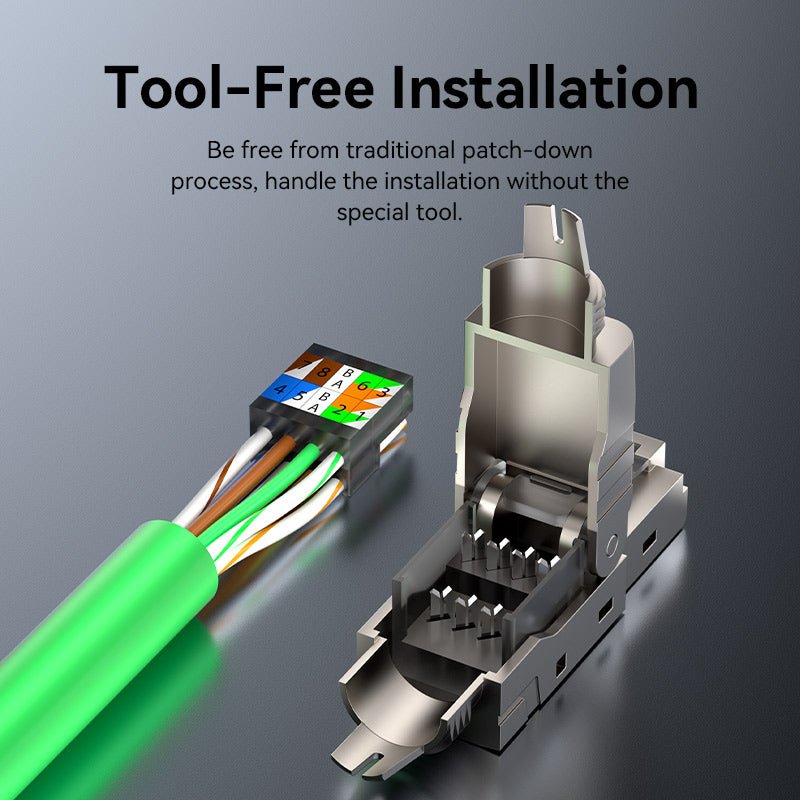 Vention Cat6A Shielded Toolless 8P8C RJ45 Modular Plug