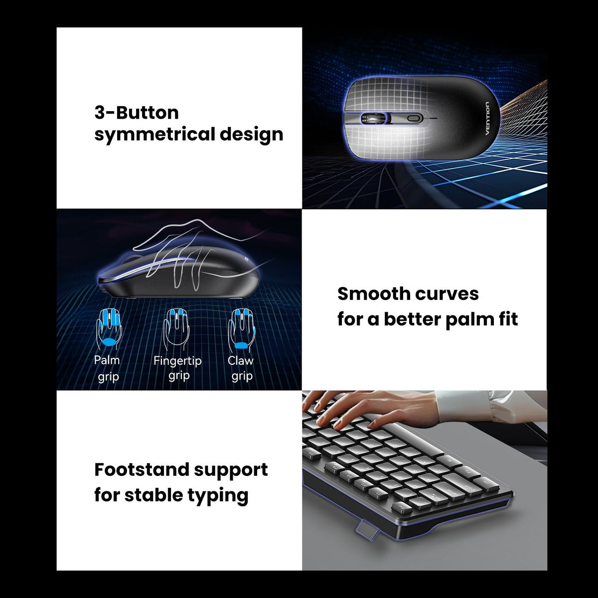 Wireless Keyboard and Mouse Combo