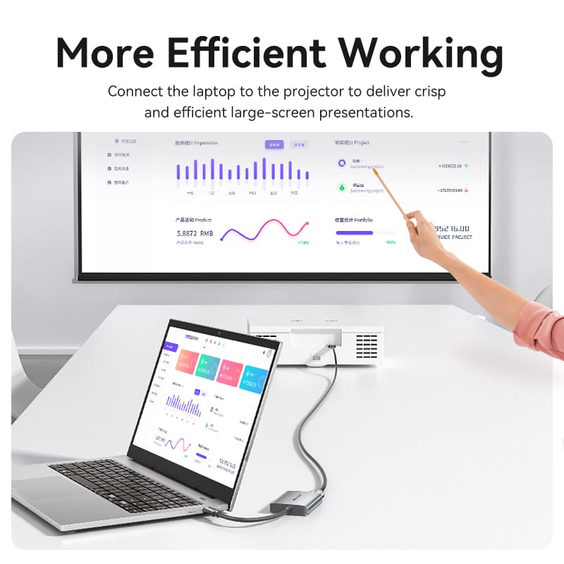 Vention USB-C to Dual HDMI™ MST Adapter