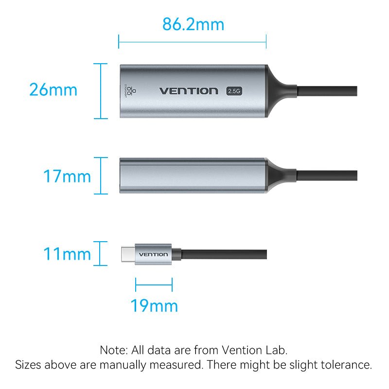 Vention USB-C to 2.5G Ethernet Adapter