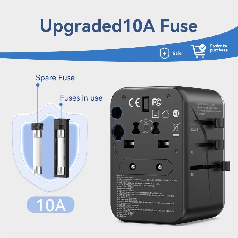 Vention 4-Port USB (C+C+A+A) GaN Universal Travel Adapter (65W/65W/60W/5W)
