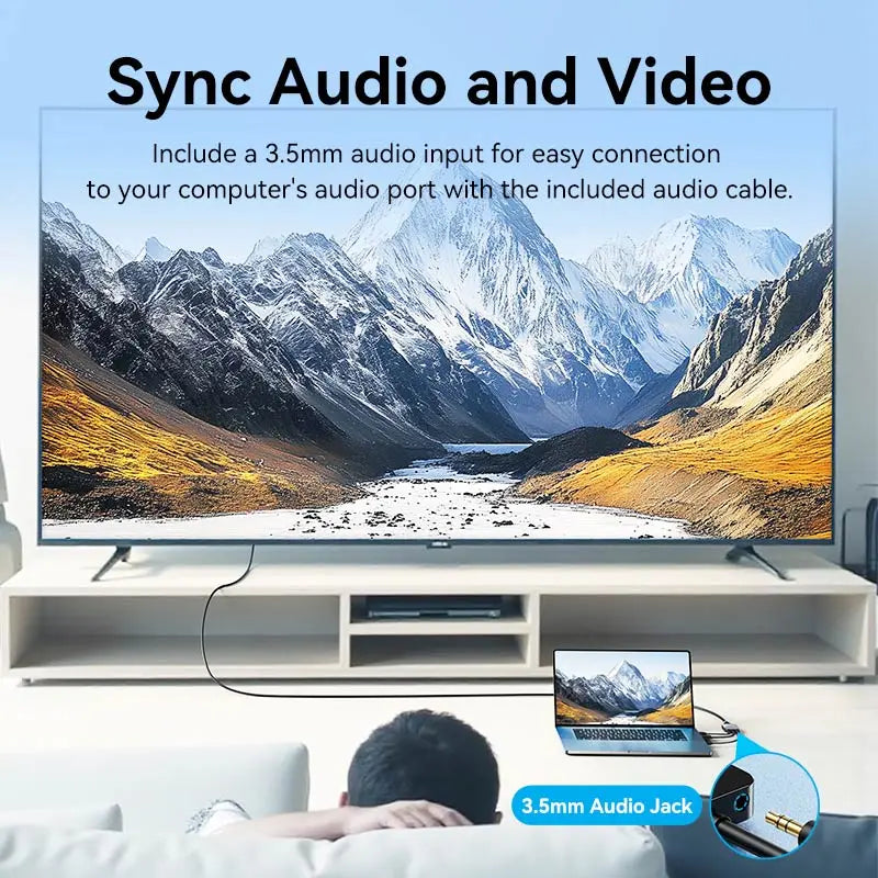 Vention VGA to HDMI™ Converter with Female Micro USB and Audio Port