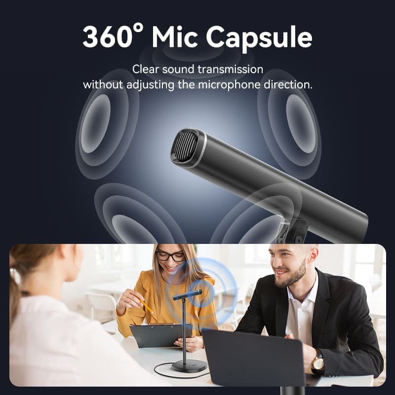 Vention USB Desktop Microphone with Mute Button Black