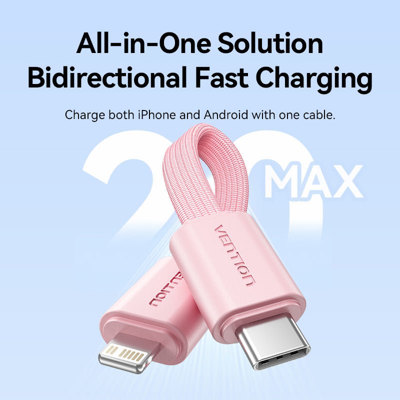 Vention 10000mAh Power Bank (USB-C + Lightning + USB-A) 22.5W LED Display Type
