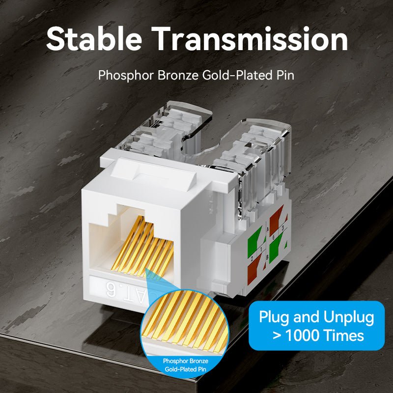 Vention Cat6 Unshielded Keystone Jack