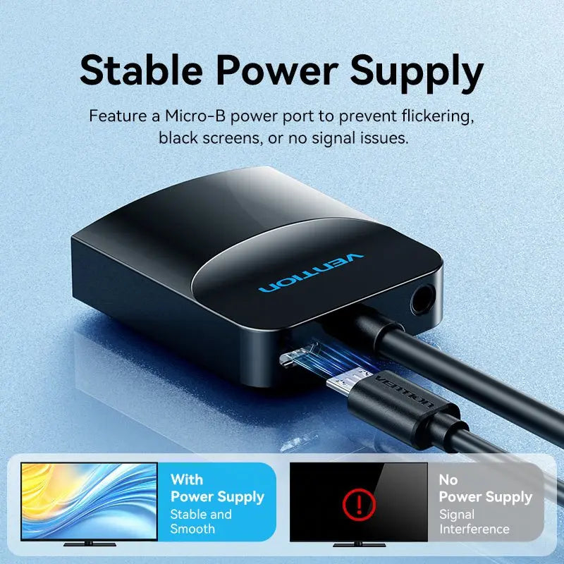 Vention VGA to HDMI™ Converter with Female Micro USB and Audio Port