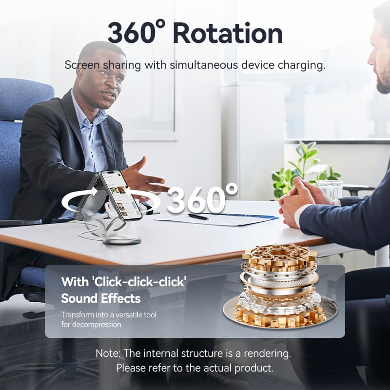 Vention 3-in-1 15W Wireless Charger Stand with MagSafe Silver