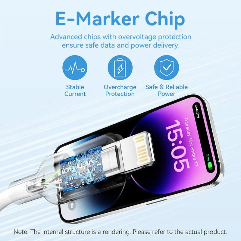 Vention USB 2.0 Type-A Male to Lightning Male 2.4A Cable PVC Type