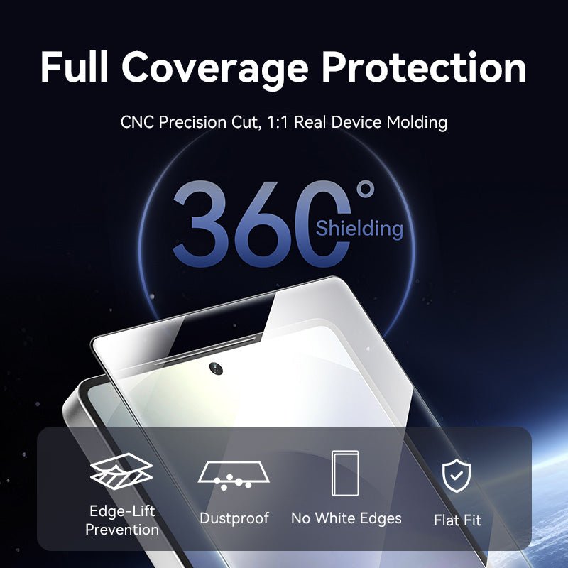 Vention HD Tempered Glass Screen Protector for Samsung Galaxy S25 6.2" with Dust-Free Installation Tool
