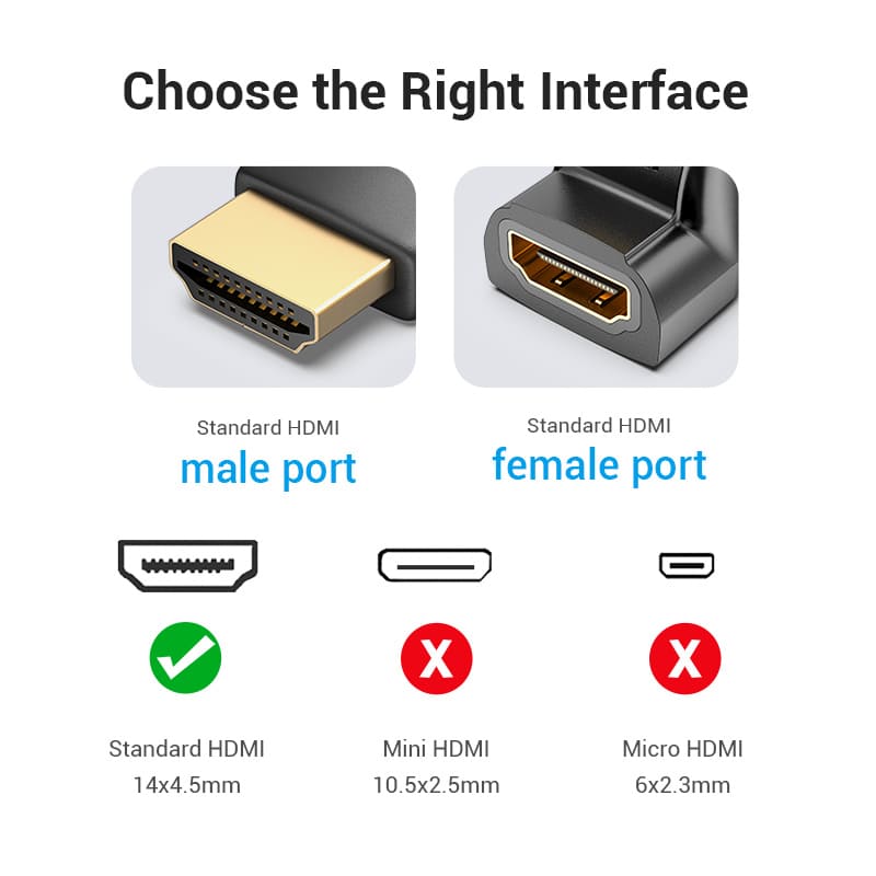 Vention HDMI™ 270 Degree Male to Female Adapter Black