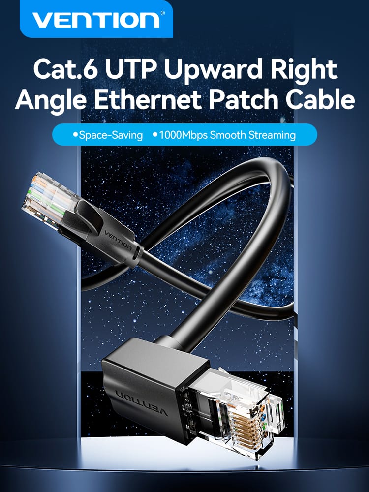 Vention Cat6 UTP Right Angle Ethernet Patch Cable