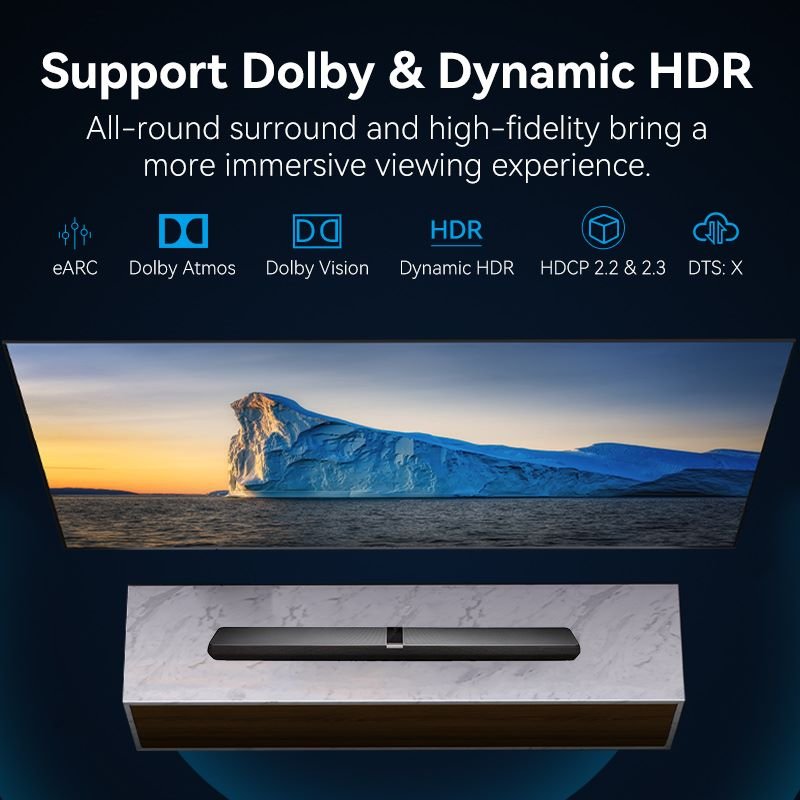 Vention HDMI™ Male to Female 8K Adapter Gray Aluminum Alloy Type