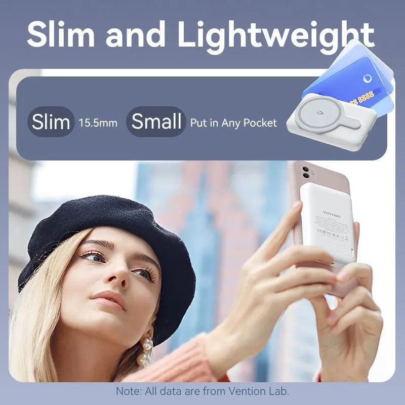 Vention 5000mAh Magnetic Wireless Power Bank 20W——On Promotion