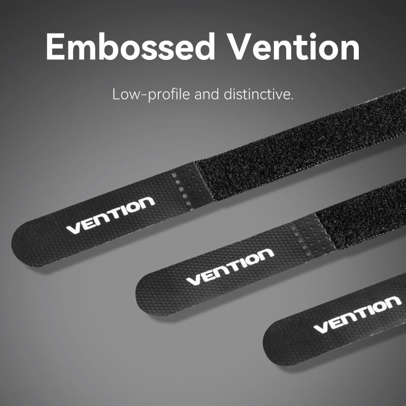Vention Hook & Loop Cable Tie 120mm x 12mm Black