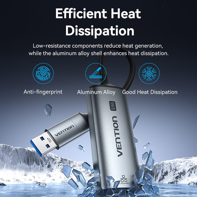 Vention USB-C/USB-A to 2.5G Ethernet Adapter