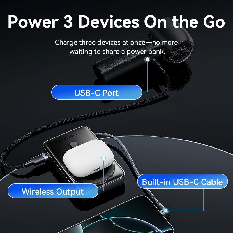 Vention 10000mAh Power Bank 35W