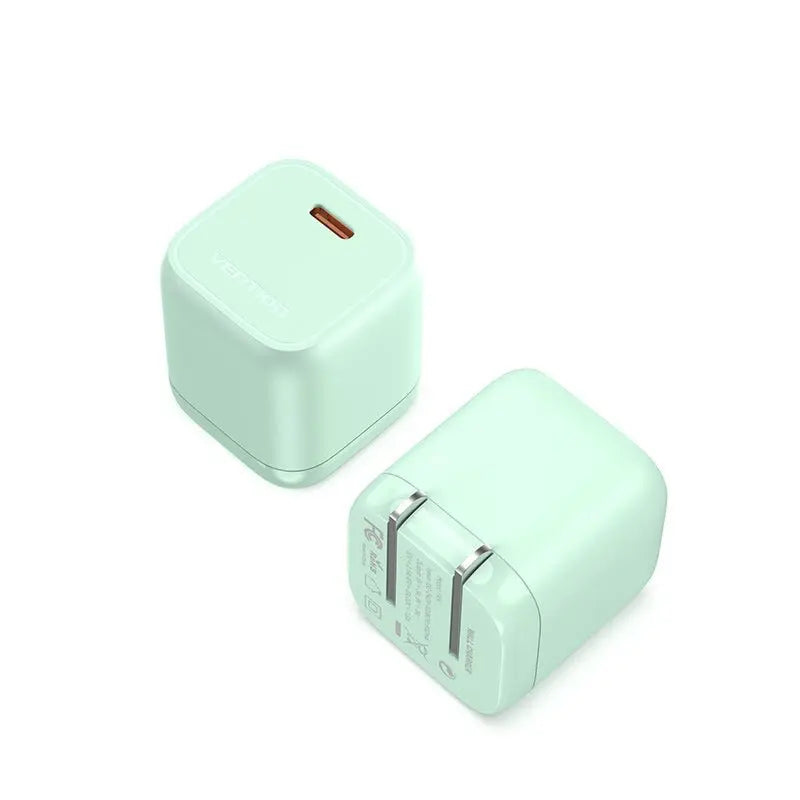 Vention 1-port USB-C GaN Charger(30W) US-Plug White