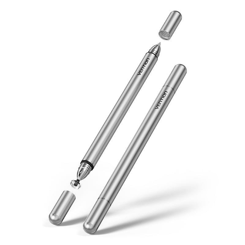 Vention 2-in-1 Stylus Pen Gray Aluminum Alloy Type