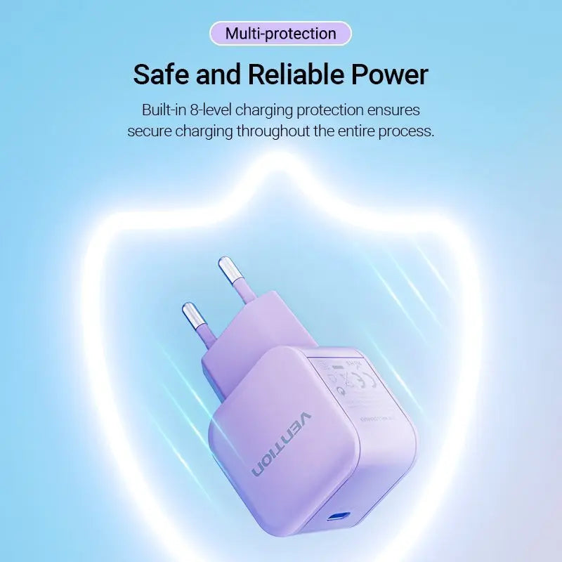 Vention 1-Port USB-C Wall Charger 20W EU-Plug