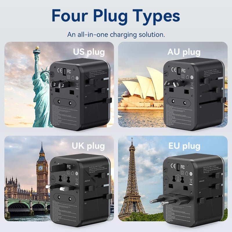 Vention 4-Port USB (C+C+A+A) GaN Universal Travel Adapter (65W/65W/60W/5W)