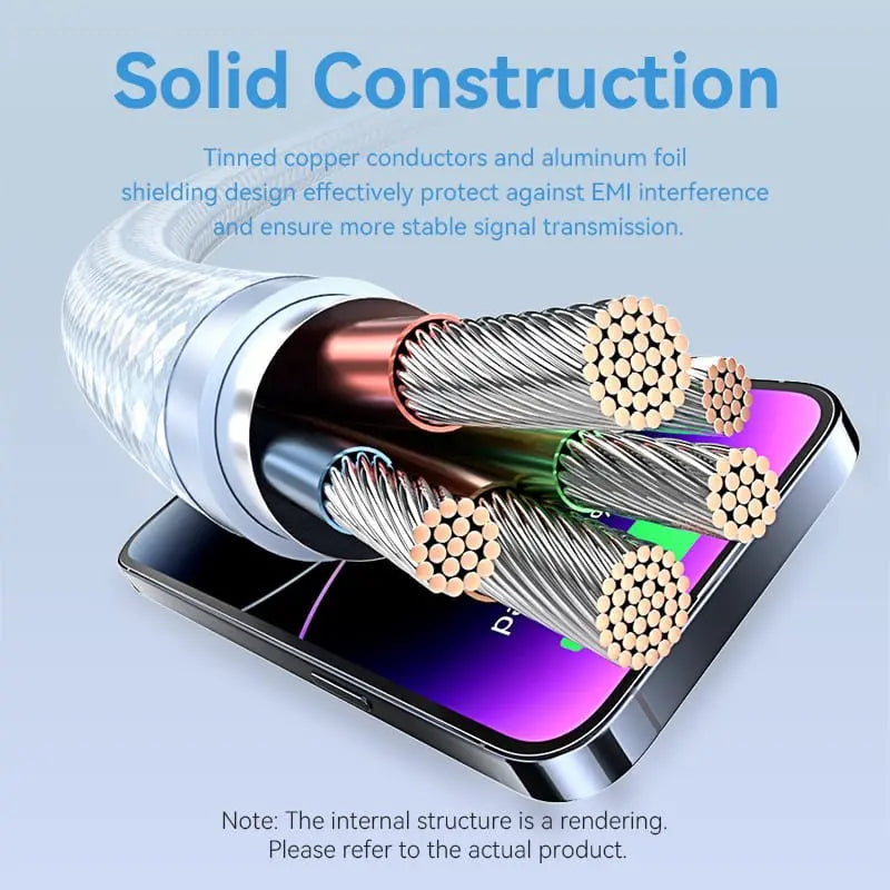 Vention USB 2.0 Type-C Male to Lightning Male 3A Cable Aluminum Alloy Type