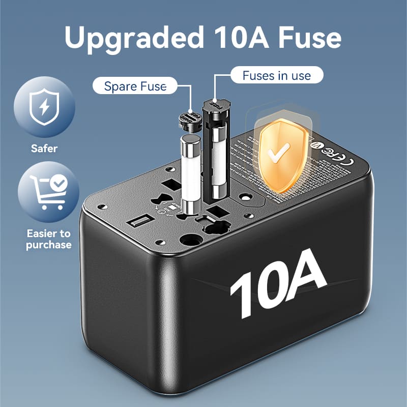 Vention 4-Port USB (C+C+A+A) GaN Universal Travel Adapter (100W/100W/20W/18W)