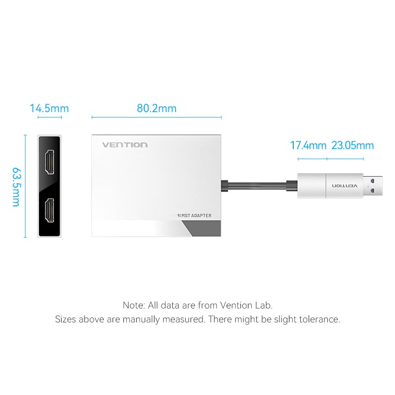 Vention USB to Dual HDMI™ MST Adapter